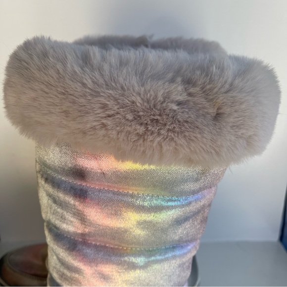 Justice Shoes Justice Girls Rainbow Iridescent Faux Fur Snow Boots Poshmark